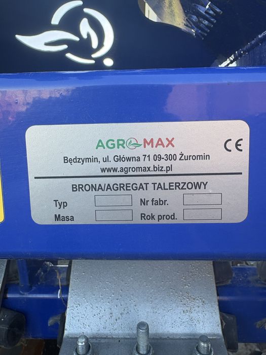 Brona talerzowa poszerzana AGRO-MAX 3,00 m.