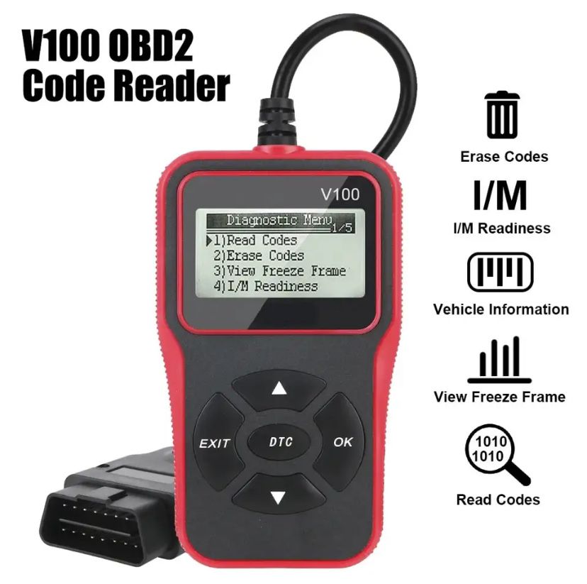 V100 OBD2 czytnik kodów EOBD OBD 2 skaner polski język