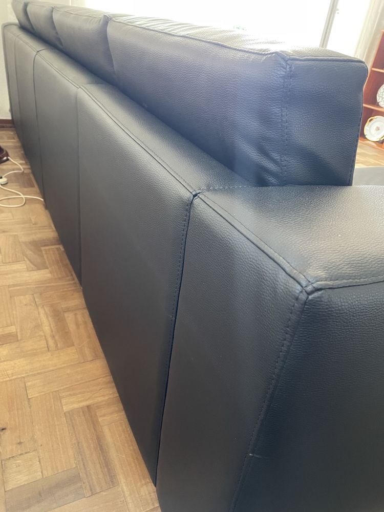 Sofa em pele chaise longue