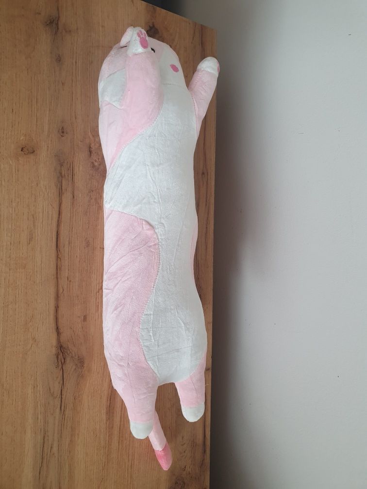 Poduszka długi kot 50cm różowa