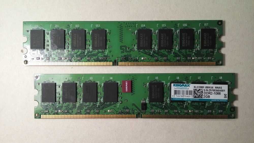 Память KINGMAX (KLEE88F-B8KU6 NNAS) DDR2 по 2Гб каждая RAM Оригинал!