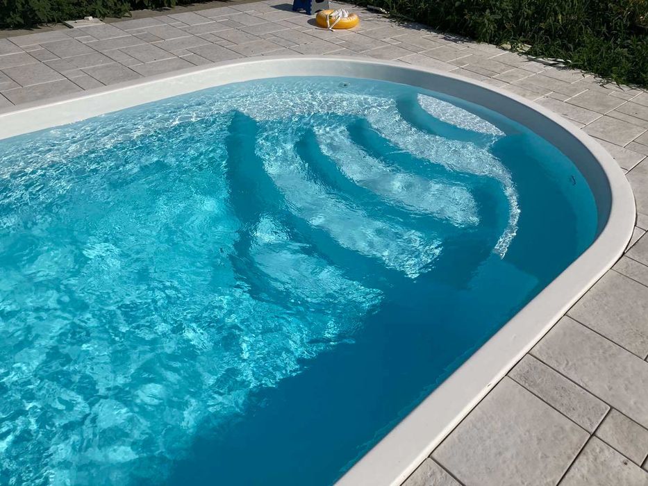 Композитний басейн “Барселона” 12×3,8×1,5 м | Великий і стильний