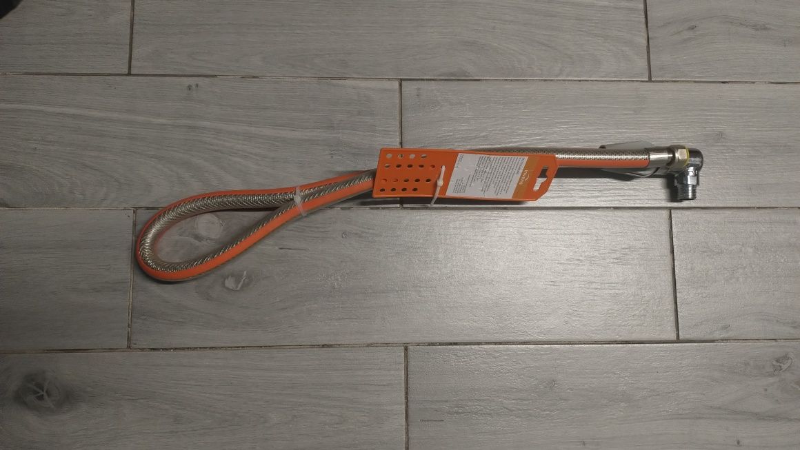Przewód elastyczny do gazu w osłonie PVC z szybkozłączem 100cm  INVENA