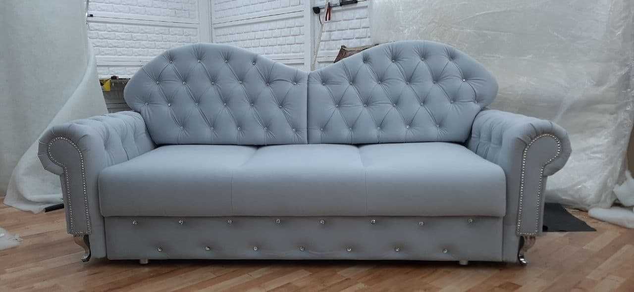 Sofa 230cm wypasiona  kanapa pow spania 150x195 glamour