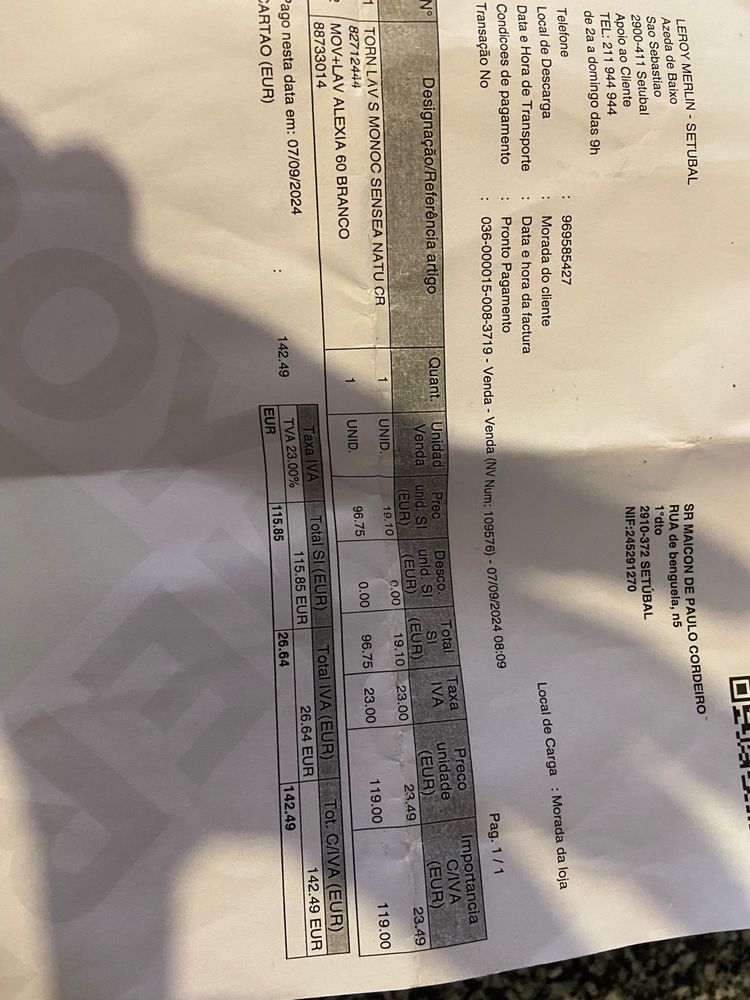 Lavatorio WC comprado mas nunca utilizado