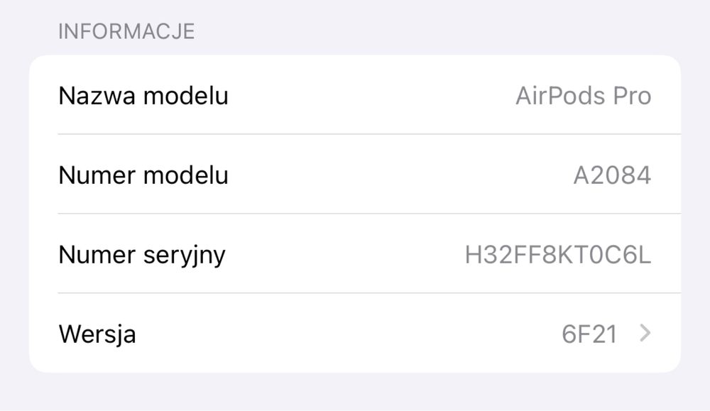 AirPods Pro 1. generacji (A2084/A2083)