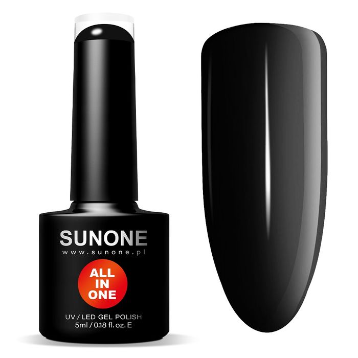 Sunone All In One lakier hybrydowy 3w1 Czarna Inez 5ml