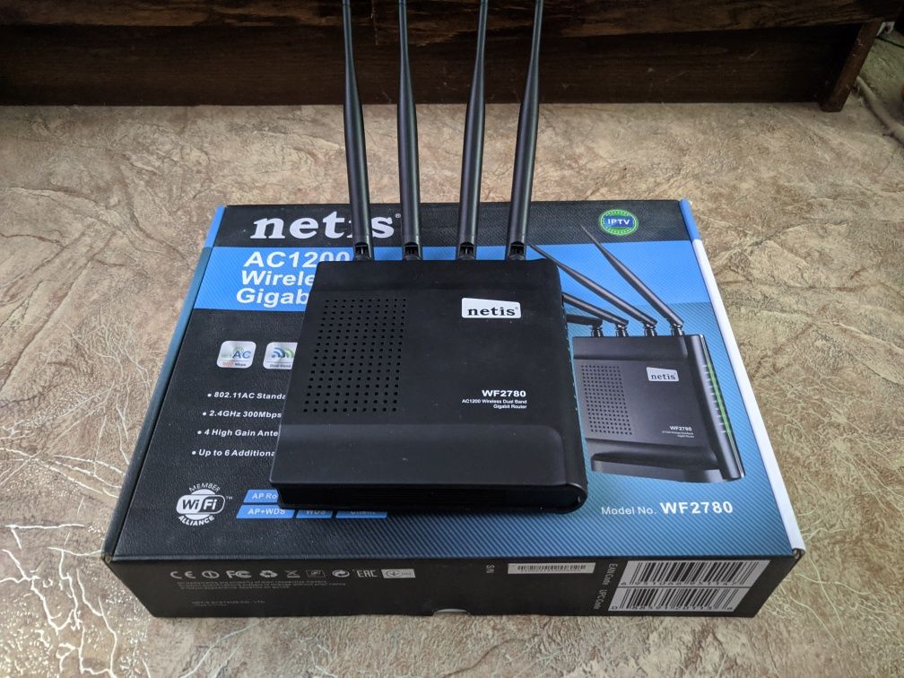 Маршрутизатор Netis WF2780 WiFi5 / AC1200 / 1 Гбіт/с