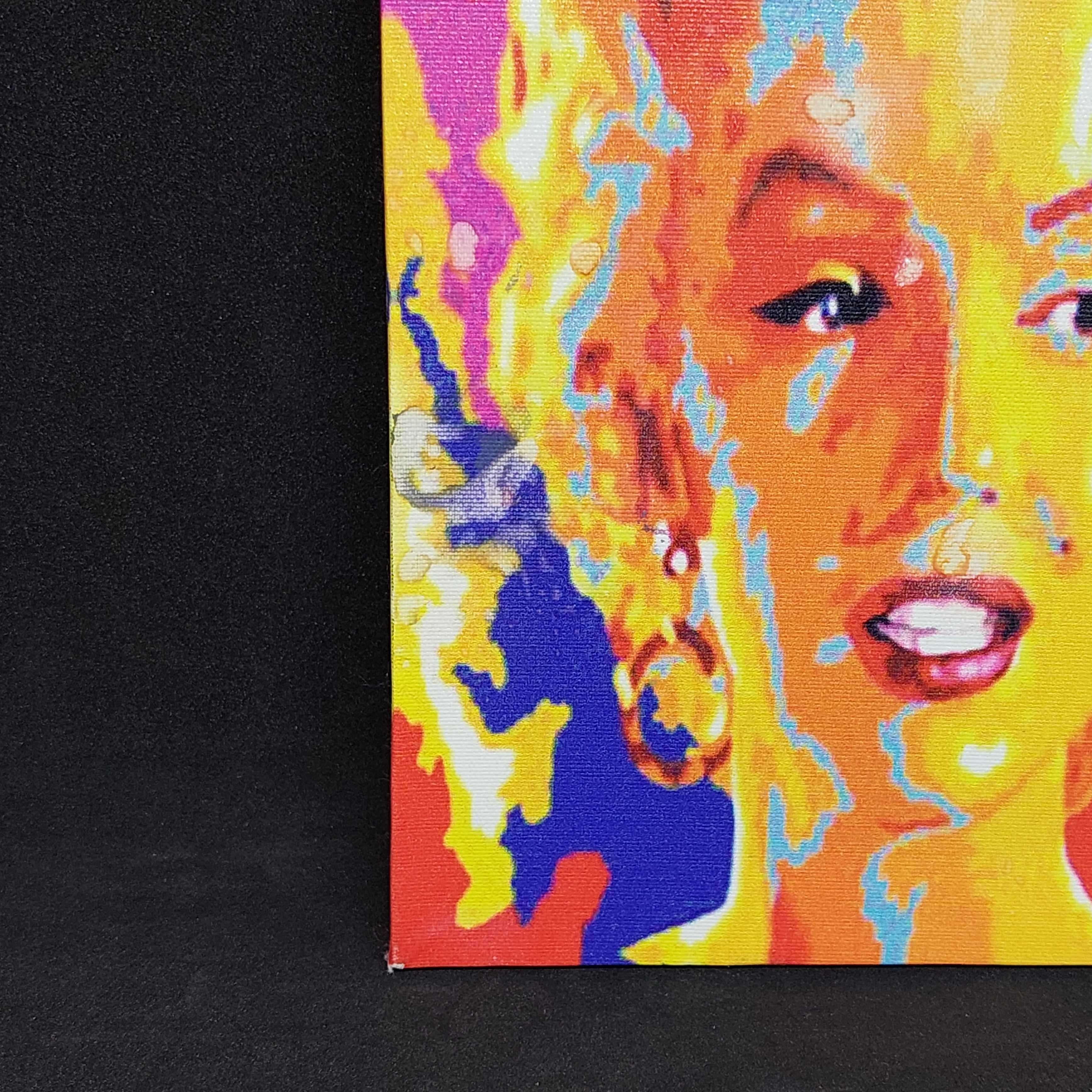 ВИНТАЖНАЯ картина ФРАНЦИЯ портрет МЭРИЛИН МОНРО холст Merilyn Monroe