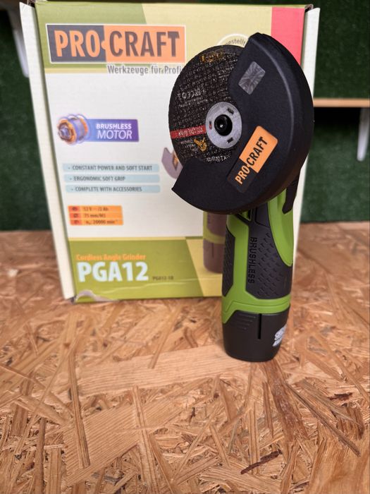 Procraft PGA12 – Компактна акумуляторна міні-болгарка 12v