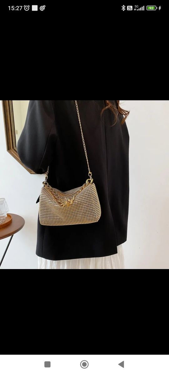 Hit Torebka blink blink crossbody cekinowa srebrna złota czarna