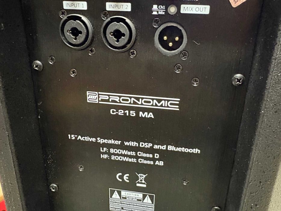 ZESTAW Aktywny kolumn 2x Pronomic C-215 MA 15' górki DMX 1000W 2sztuki