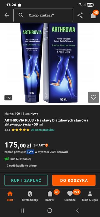 Maść do stawÓw lecznicza ARTHROWIA