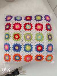Almofada crochet lã sintética, usada