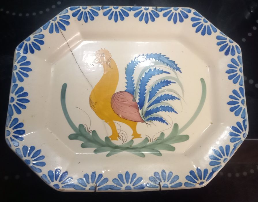 Travessa faiança galo