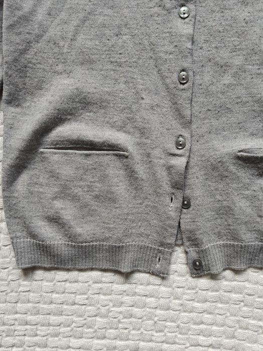 Szary wełniany kardigan S Nord wełna