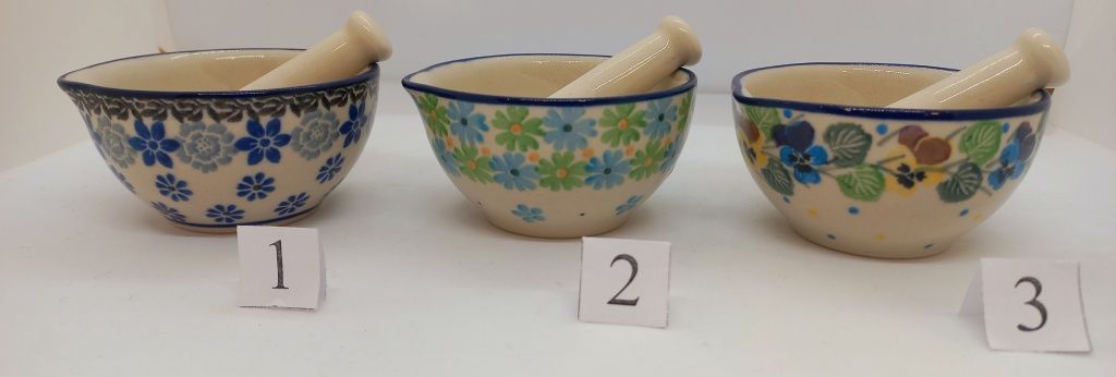 Ceramika Bolesławiec - moździerze i podstawki pod łyżkę