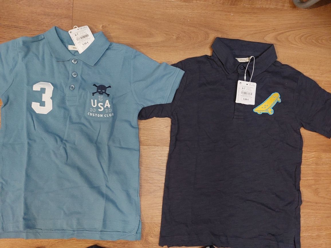 7 Tshirts e 2 polos marcas Lanidor,, Zara e Sfera, menino, 6/7