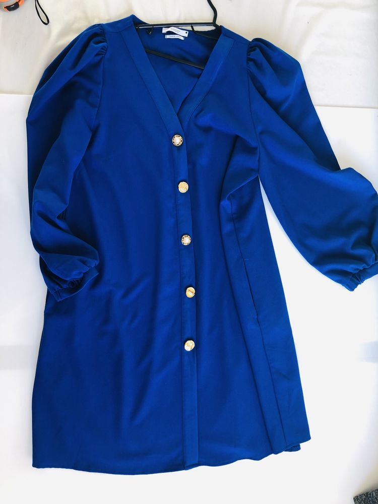 Sukienka Reserved Ecowear i koszula Solar 40 L chabrowa luzny styl