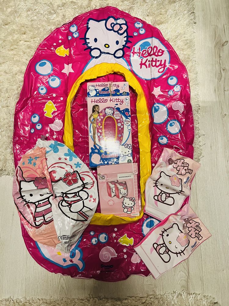 Dmuchany ponton, piłka i rękawki SANRIO Hello Kitty