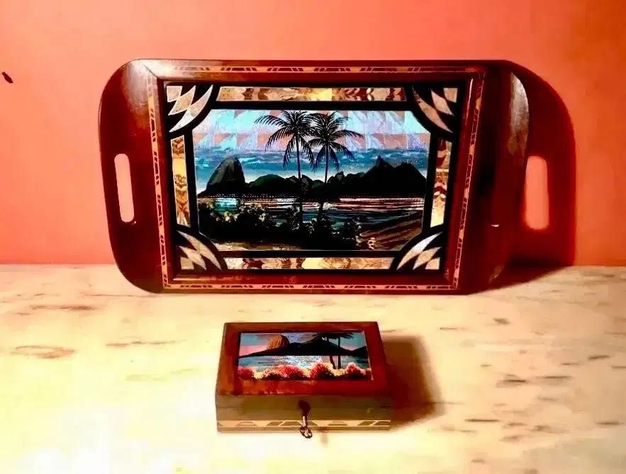 TABULEIRO e CAIXA - século XIX/XX - Rio de Janeiro