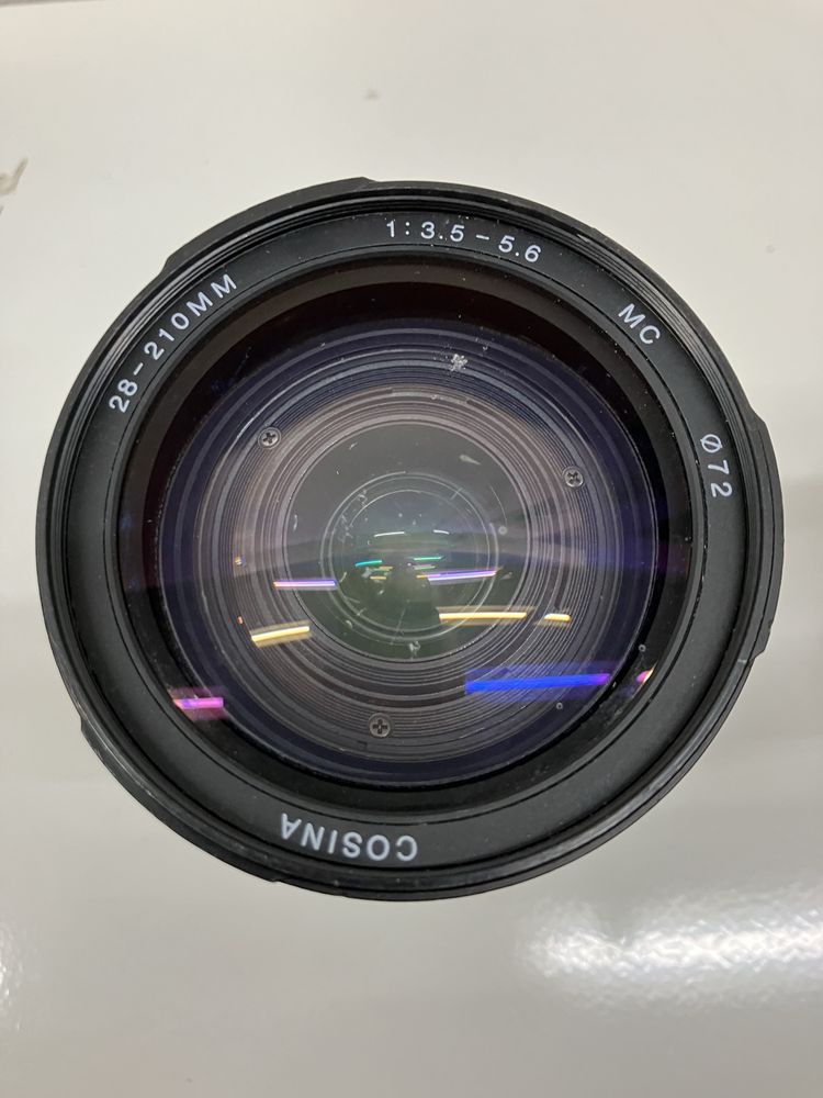 Camera analog MINOLTA 5000 vintage slr + lente COSINA 28-210mm