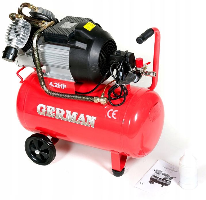 Kompresor dwutłokowy German 50L 8BAR 43 * 0 * Lmin 4KM