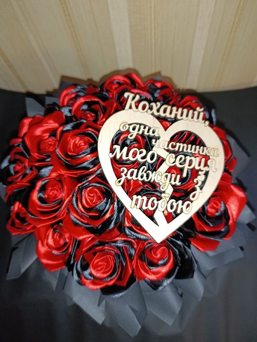 Букети  з атласної стрічки