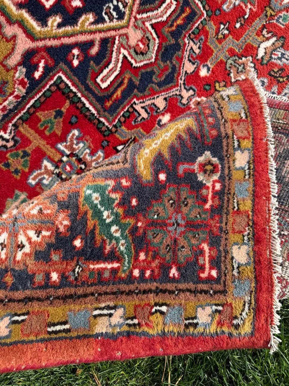 Vintage r.tkany wełniany dywan perski Indo-Heriz 300x200 galeria10 tys