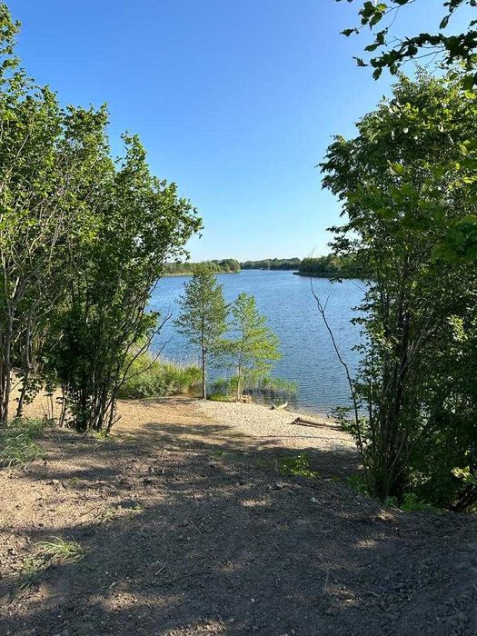 Działka przy linii brzegowej Jeziora Długiego, plaża, widok