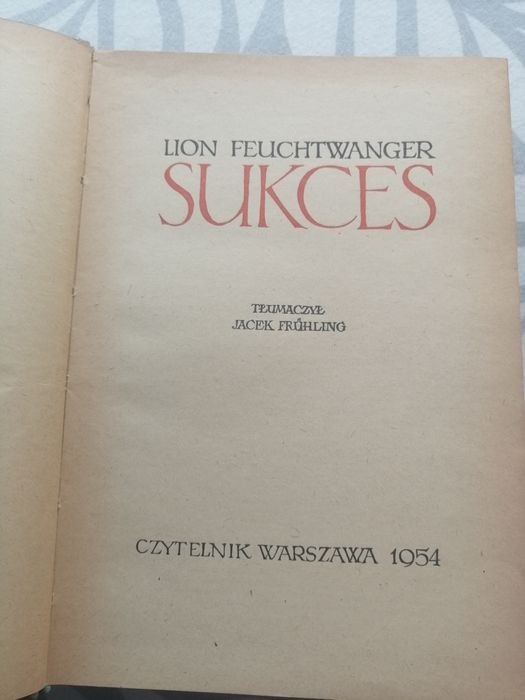 Sukces Lion Feuchtwanger