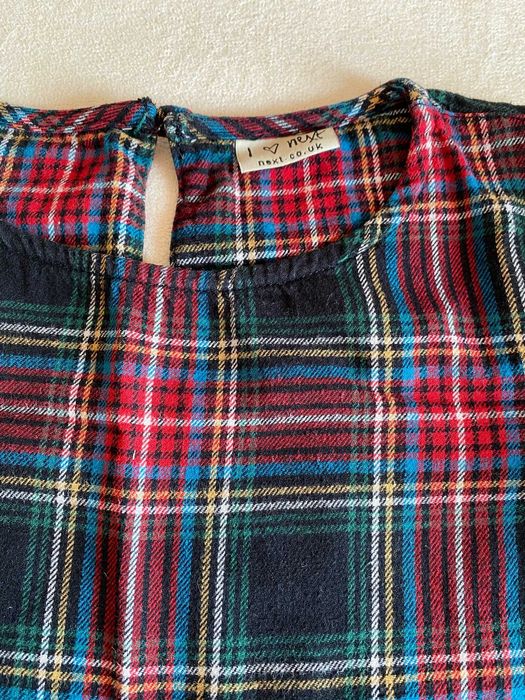 Sukienka w szkocka kratkę 140 NEXT 140 cm / 10 lat. Bardzo dobry·
