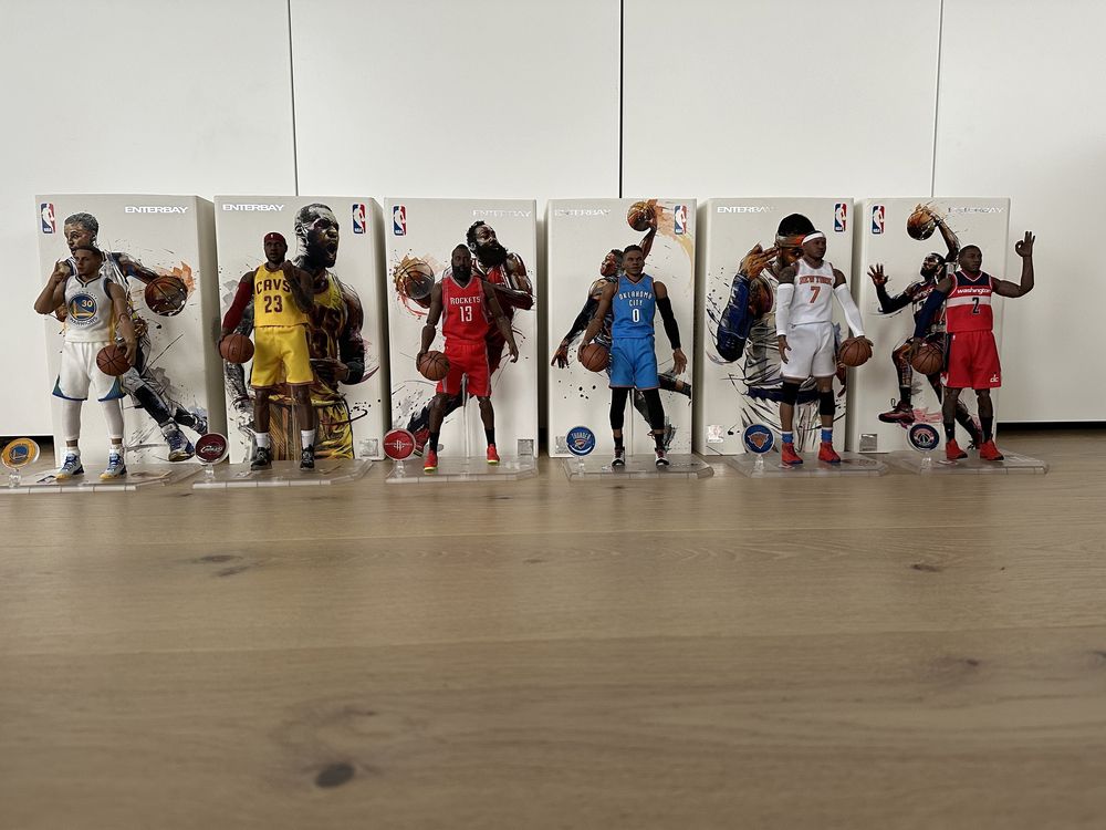 Zestaw Enterbay NBA 1/9 Curry, Lebron, Harden, Westbrook, Anthony,Wall