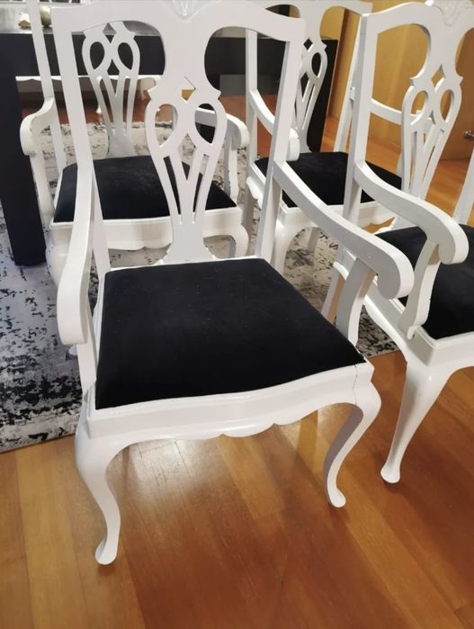 4 cadeirões Queen Anne