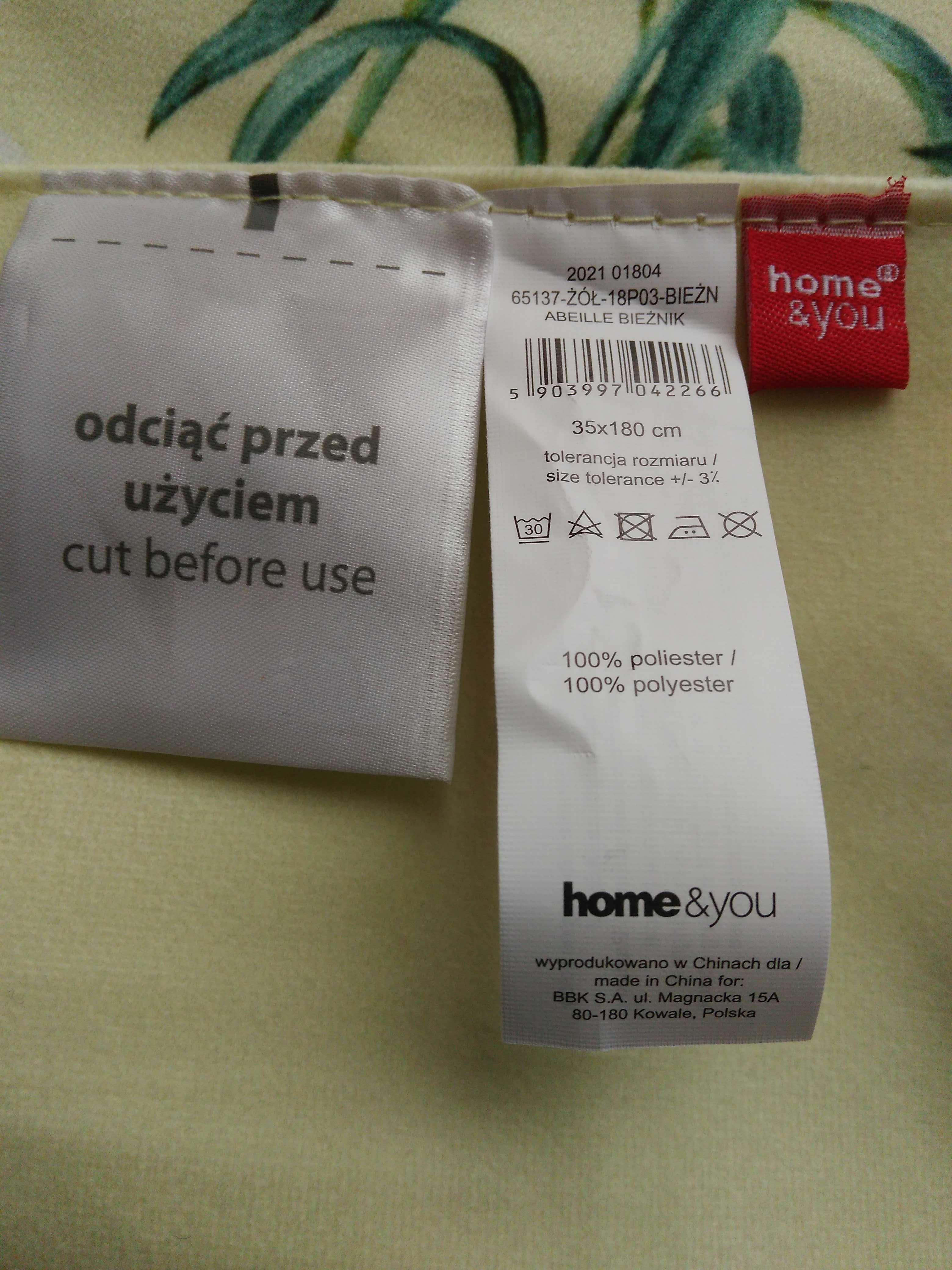 nowy z metką bieżnik Home&You 180x35 cm wiosna/lato dwie strony piękny