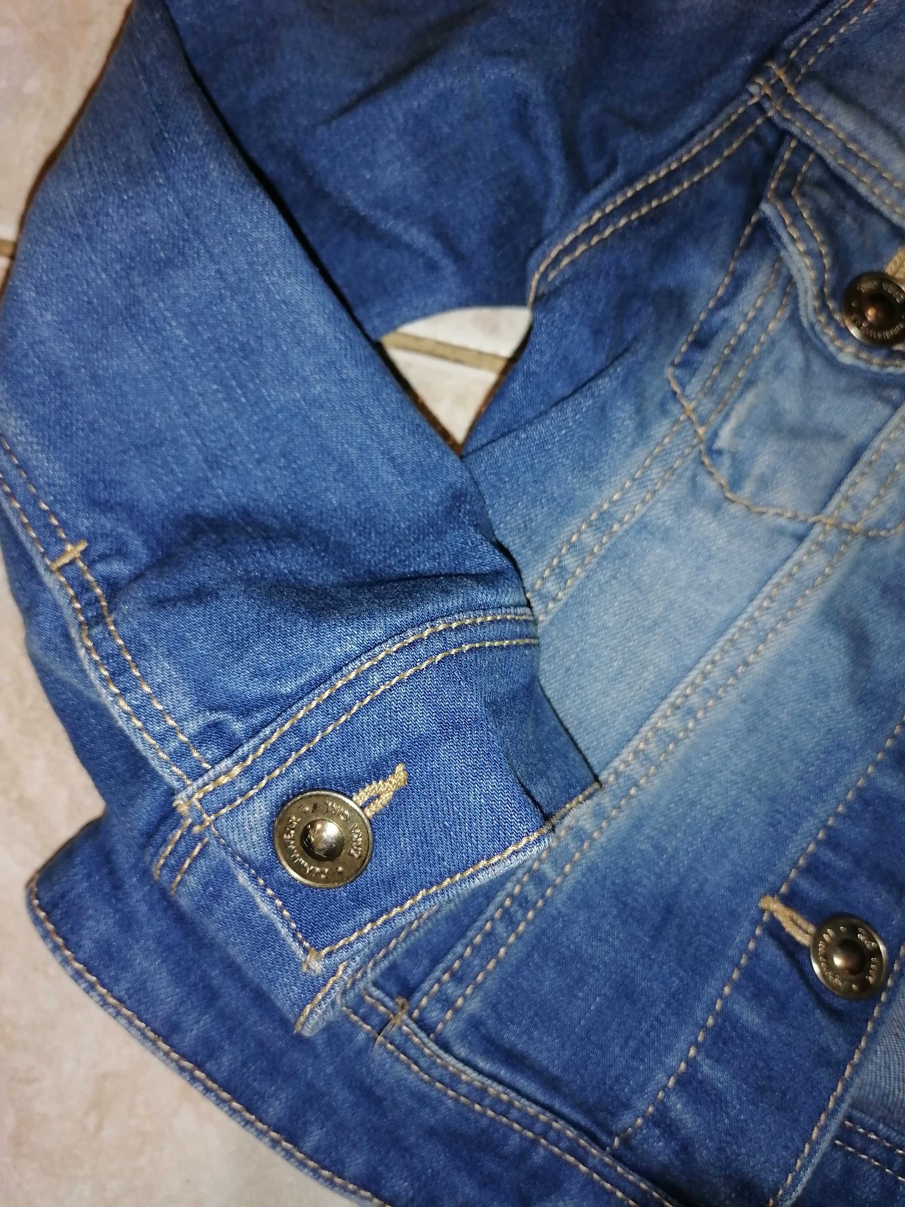 Zara kurtka jeans kamizelka 104 sukienka coccodrillo kamizelka 110 zes