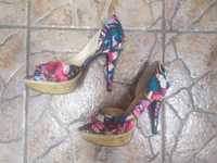 Szpilki Nowe buty damskie na obcasie z otwartym noskiem Graceland 36