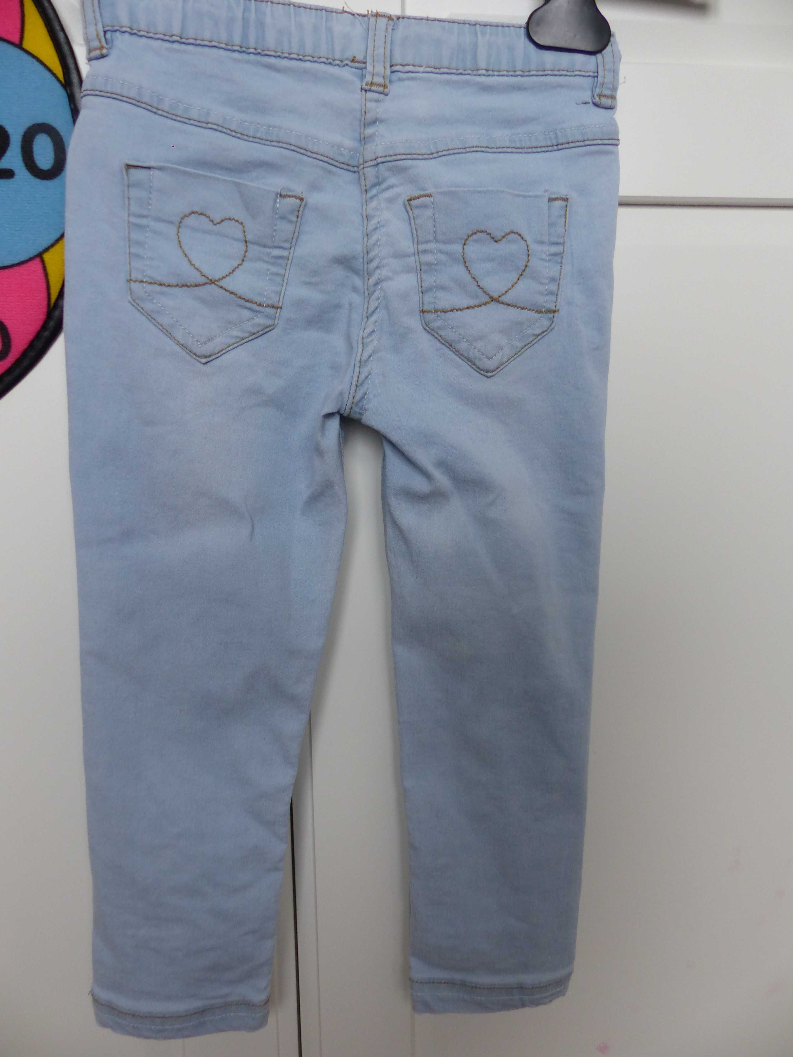 Spodnie jeansowe 5 10 15 r. 98 jak nowe