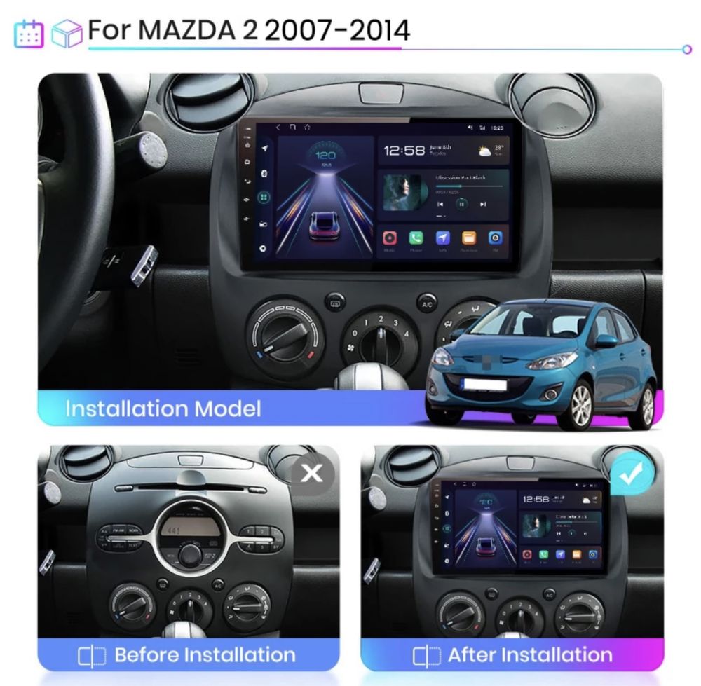 Штатная магнитола Mazda 2 (2007-2014)