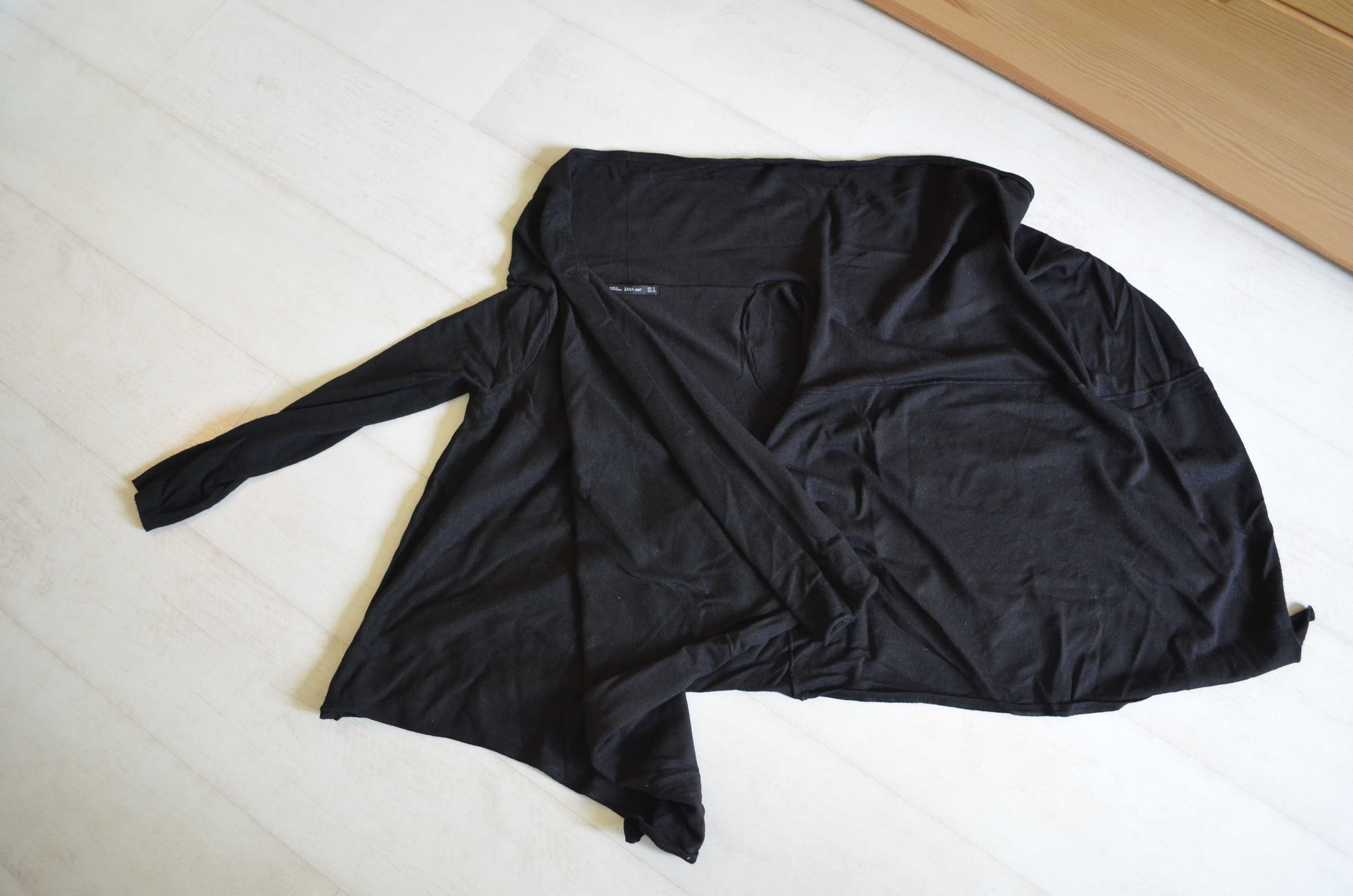 Sweter kardigan Zara Knit S czarny