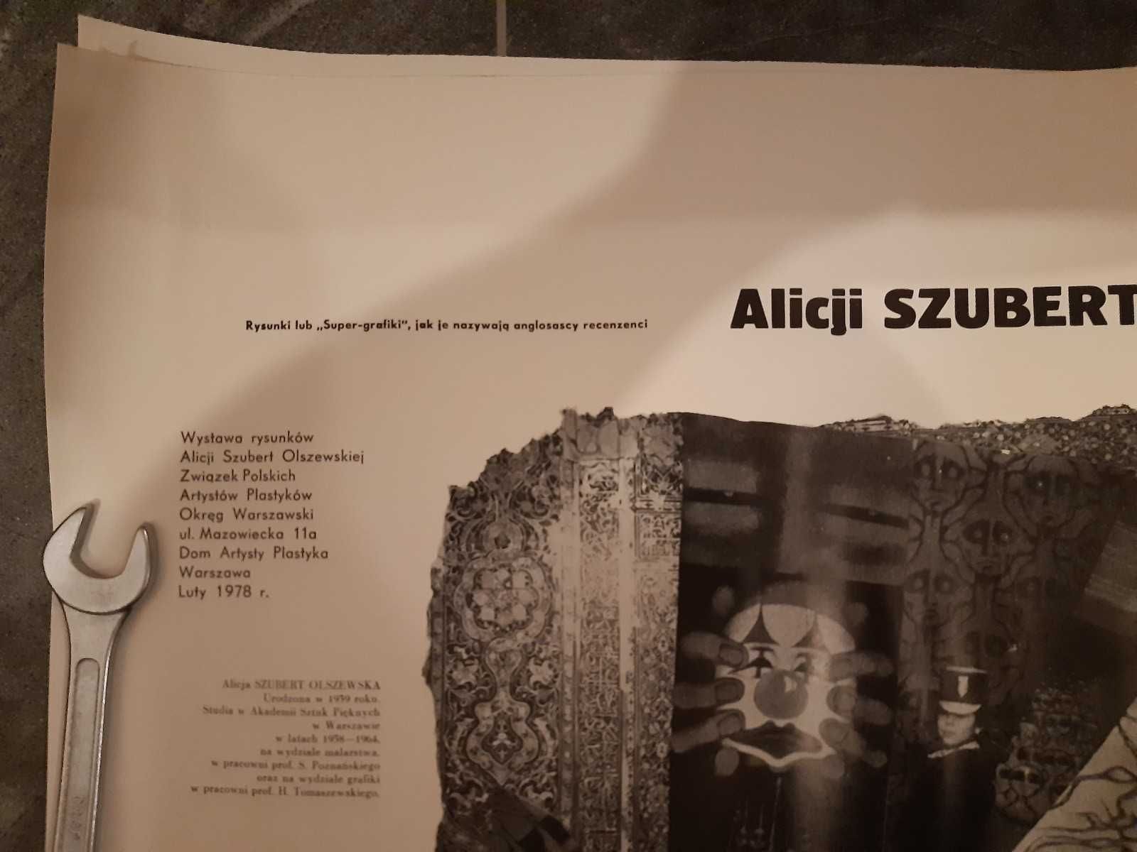 Alicja Szubert Olszewska Plakat wystawa rysunki Super-grafiki 1978 PRL