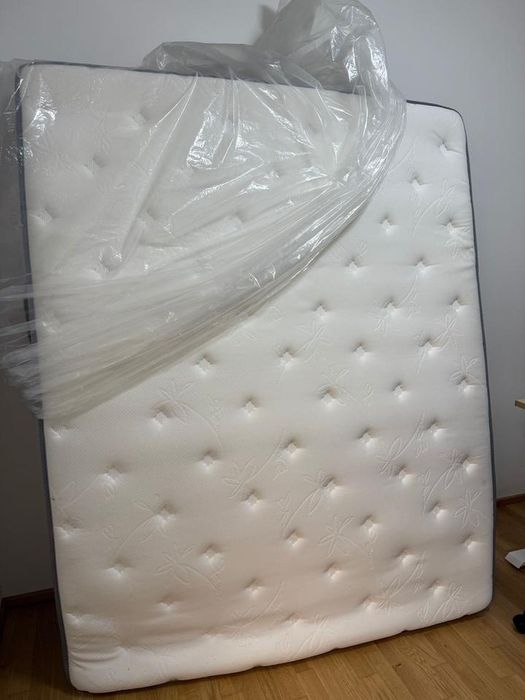 Materac hybrydowy kieszeniowy z lateksem 160x200 25cm jak nowy okazja