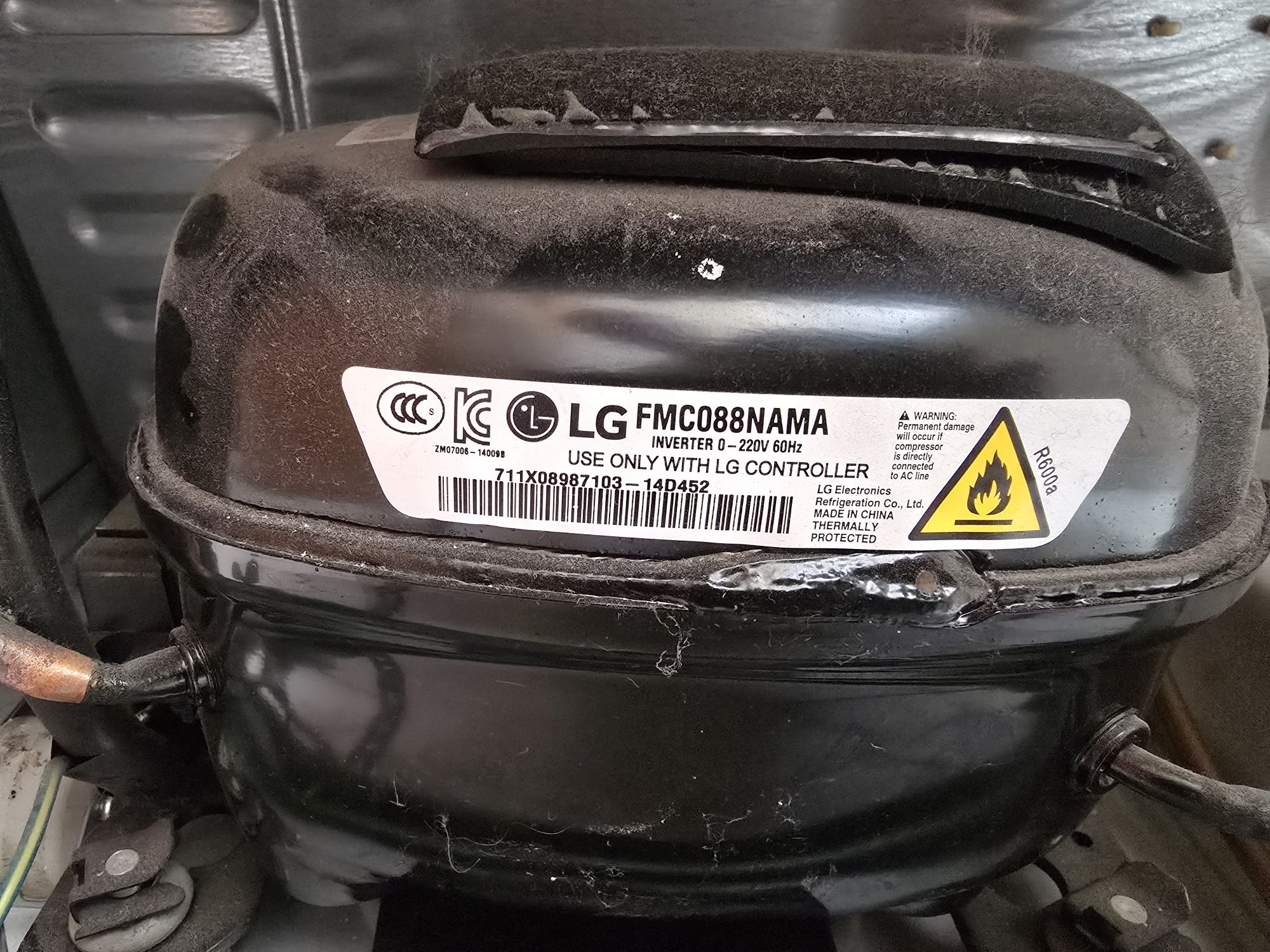 Lodówka LG uszkodzona sprężarka