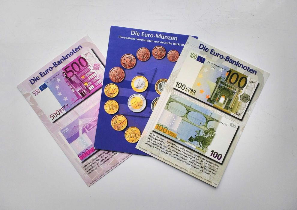 Три открытки / почтовые карточки 1997, Германия - презентация Евро