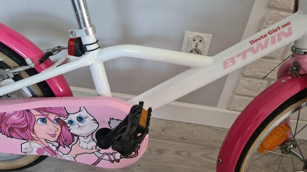 Rower dziecięcy Btwin 500 Doctogirl 16 cali Decathlon