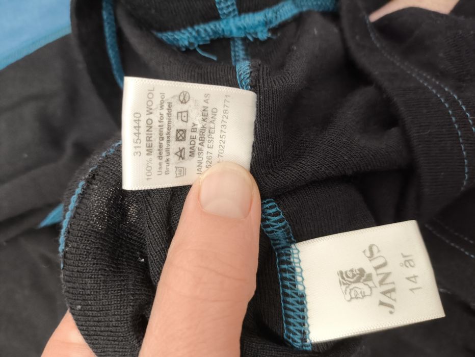 Janus 164, Legginsy i koszulka, komplet wełniany, Wool Wełna