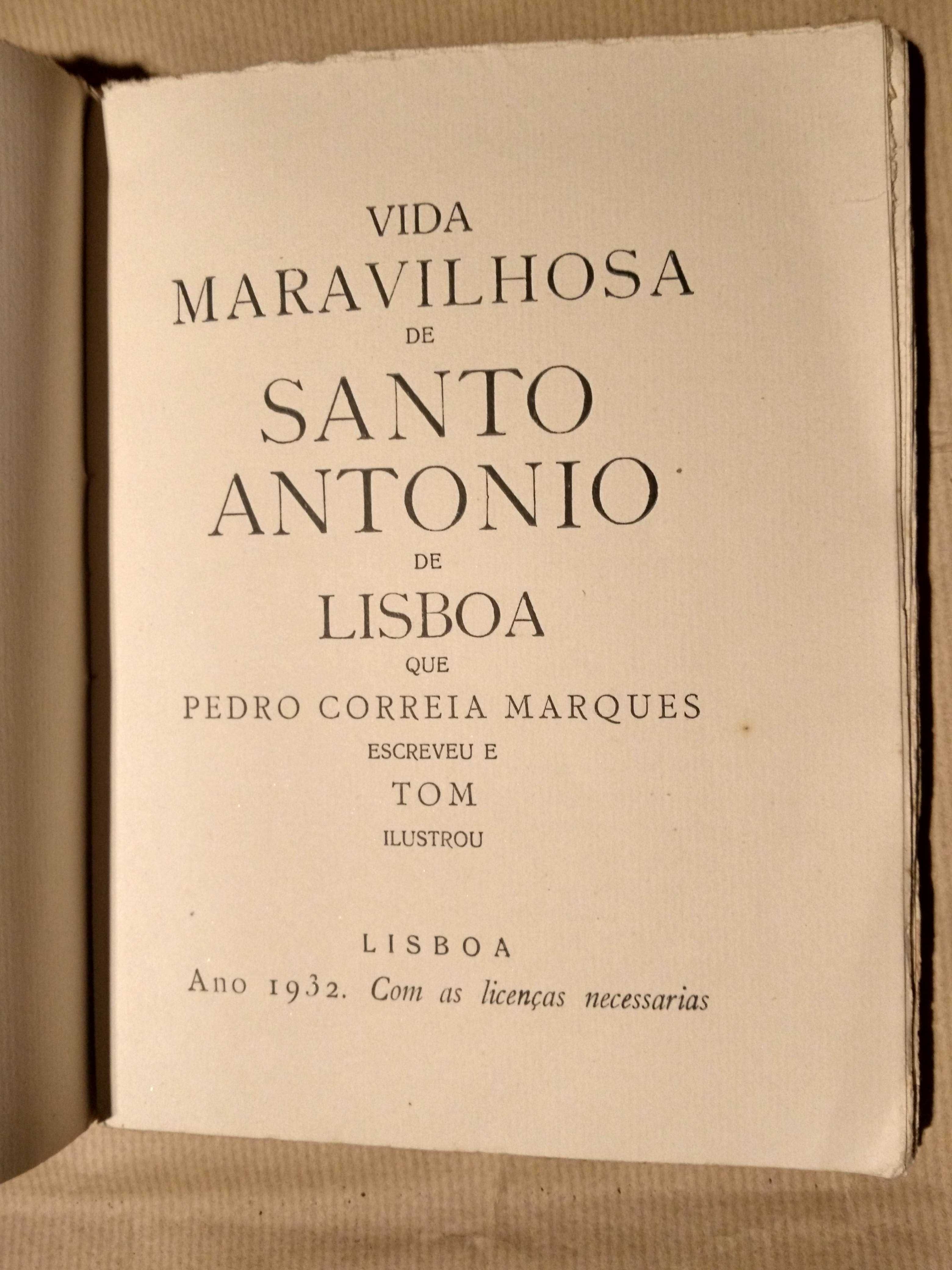 VIDA MARAVILHOSA DE STO ANTÓNIO DE LISBOA - 1.ª edição de 1932