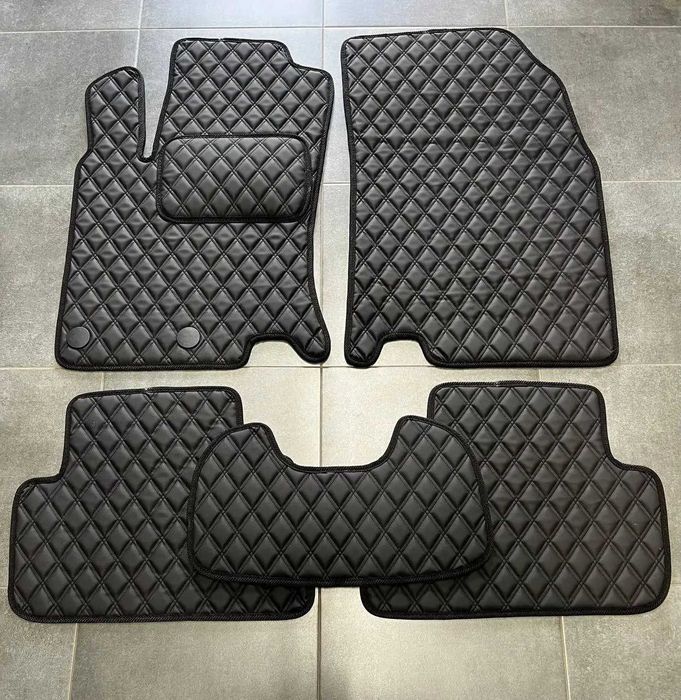 Коврики із екошкіри для Нісан\ Nissan X-Trail\Rogue\Qashqai\Leaf\ кожа