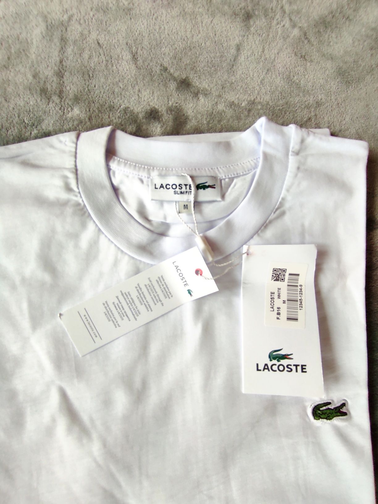 Koszulka T-shirt męski Lacoste biały nowy
