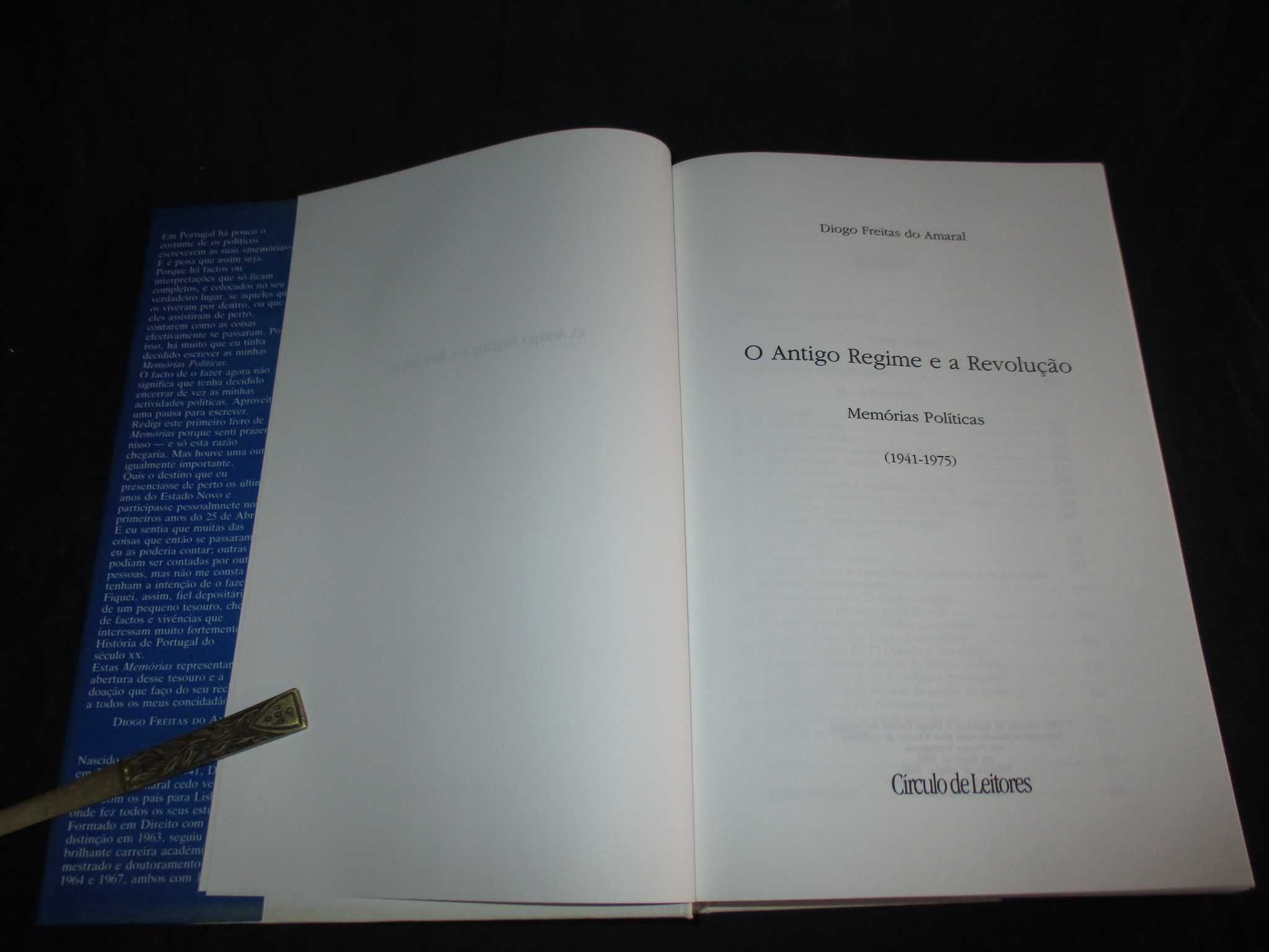 Livro O Antigo Regime e a Revolução Memórias Políticas Freitas Amaral